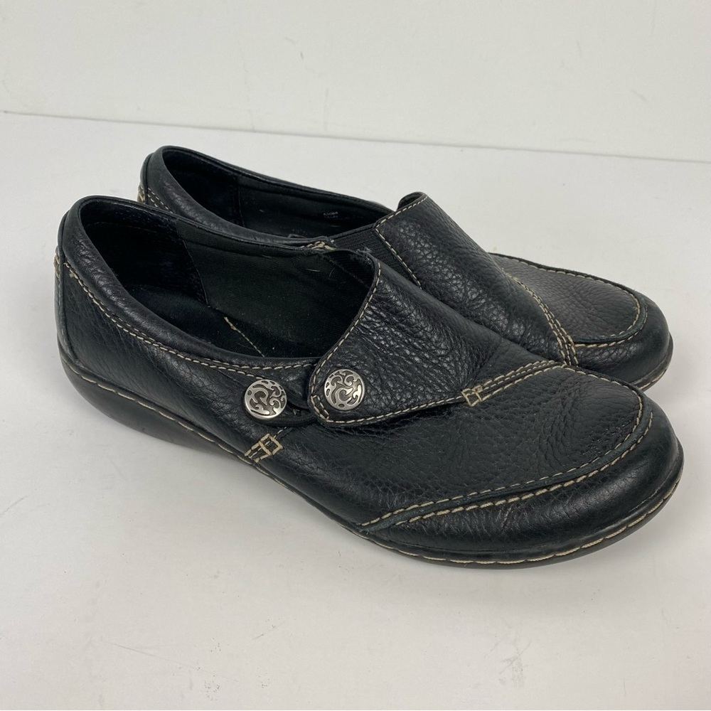 Clarks Leather Slip On Shoes Comfort